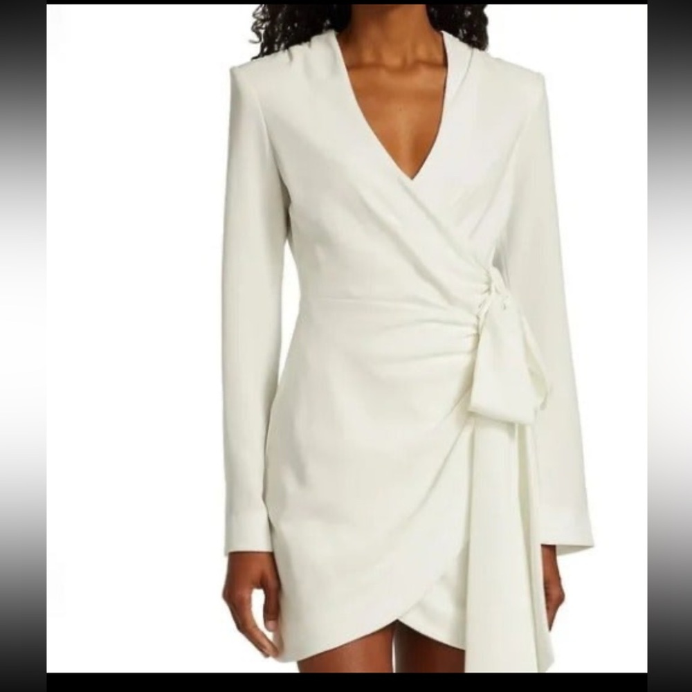 Cinq a Sept Sierra wrap dress in white size 12